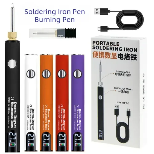 Soldering Iron Pen Mini Portable Adjustable Voltage USB Electric Welding Kit for Electronics Phone PCB Repair Hobby