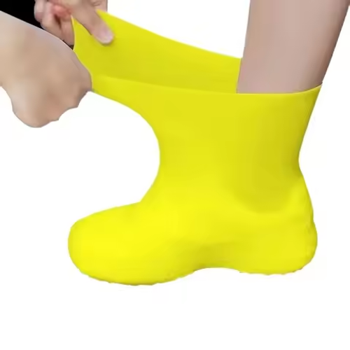3 Pairs Rubber Rain Boot Overshoes For Outdoor Use, Silicone Waterproof Shoe Covers, Rainy Day Shoe Cover, Reusable Non-Slip Rain