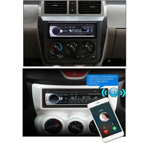 Car Radio  Stereo Player Digital Bluetooth MP3 Player FM Radio Stereo Audio Music USB With In Dash AUX Input