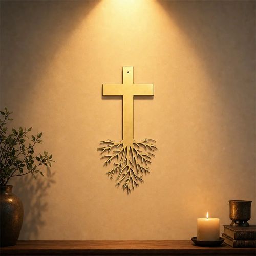 Retro-Wandkreuz mit