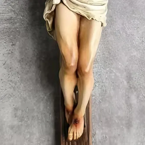 Hand-Painted Jesus Figurine 9.6, Home Church Altar Display, Resin Statue