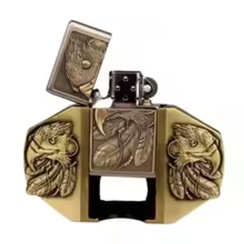 Trendy Lighter Metal Belt Buckle Lighter Personalized Lighters Smoking Men'S Gadgets Cigarette Accessories Men'S Gifts