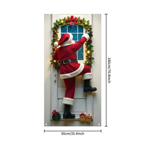 Santa Claus Party Decoration Banner Door Banner