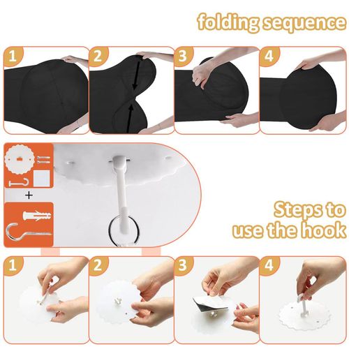 Installation free suspended mosquito net, encrypted and thickened