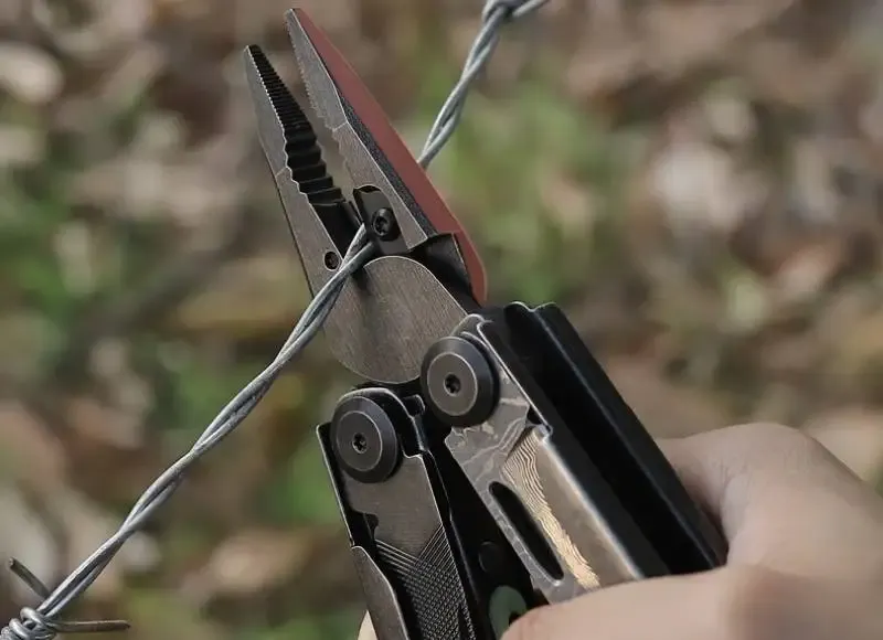 Daicamping DL13 Damascus Steel Knives Scissors Multi-Tools Pliers EDC Multitools Multifunctional Folding Knife