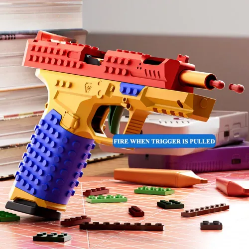 Rapid-Fire Building Block Toy Gun — The Ideal Weapon for Outdoor CS Battles