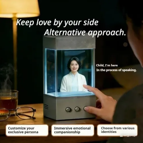 Customizable 3D Bionic AI Hologram Robot Chamber Interactive Emotional Companion With Custom Character For Home Comfort
