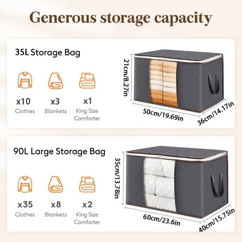 Quilt storage bag, clothing sorting bag, moving and organizing household bedding storage box, supplies