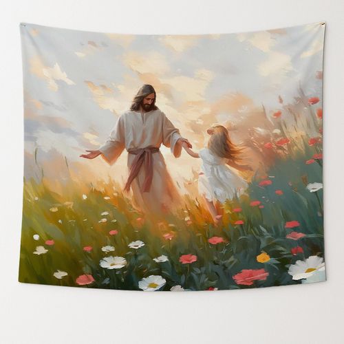 Faith Wall Hanging Tapestry for Sacred Spaces & Prayer Corners