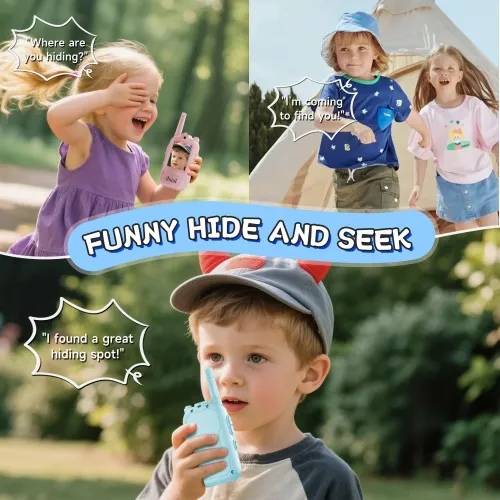 2PCS Kids Video Walkie Talkies USB Charging Indoor and Outdoor High Definition Intercom Children's Toys Birthday Gifts Ages 3-12