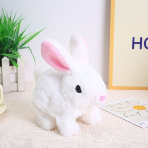 Electric Rabbit Doll Plush Simulation Cute Interactive Toy Walking Companion Birthday Gift Creative Interesting Toys