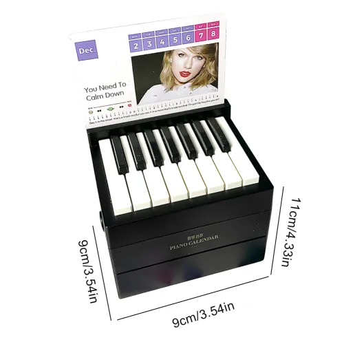 Piano Calendar 2025 with 27 Music Calendar Cards 52 Songs