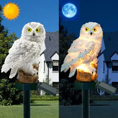 Outdoor Solar Lights Solar Powered LED Owl Garden Lights Owl Animal Lawn Lamps Waterproof Solar Lamp for Christmas Decoration
