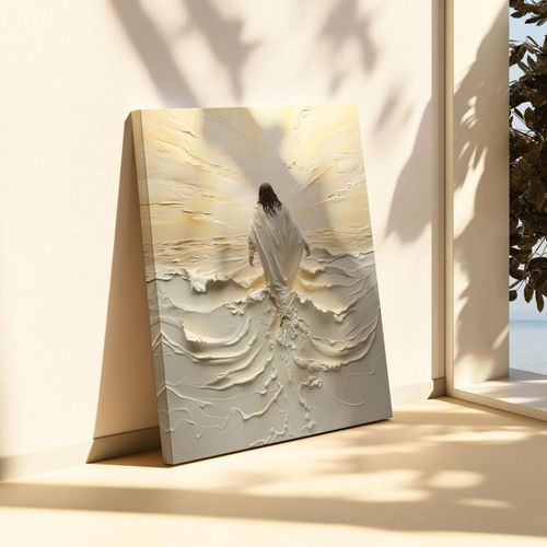 Oil paintings of Jesus in various styles.