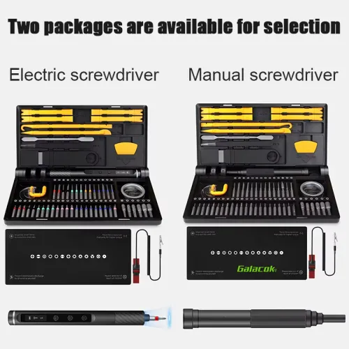 71 in 1 ManualElectric Precision Screwdriver Set Cordless 48 Magnetic Bits Phillips LED5Torque 0.52N PC Phone Repair Kit Tool