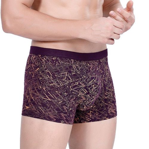 4 pieces of men's underwear, lined with high elasticity, comfortable and breathable