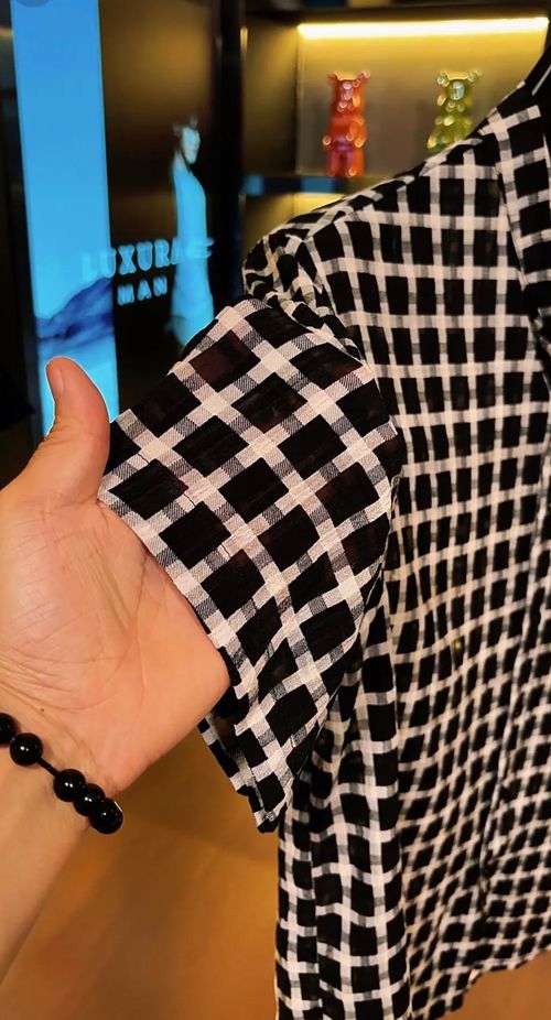 Luxury Plaid Men Short Sleeve Shirt