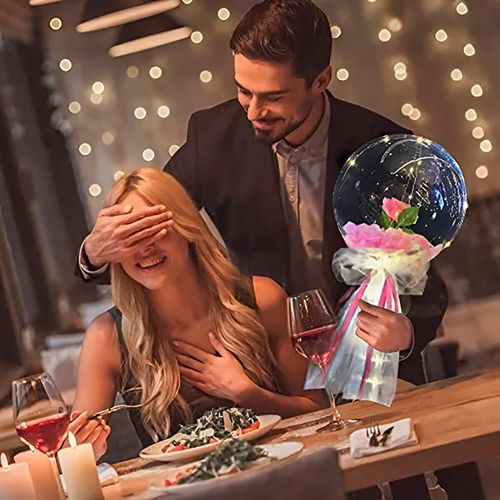 LED balloon with a rose for unforgettable moments