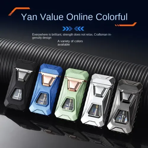 Metal Windproof Cigar Lighter Jet Torch Gas Two Types Flames Unusual Lighters