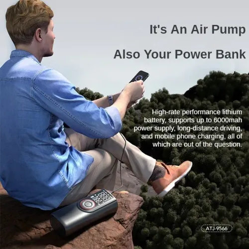 Wireless Tire Inflator Pump Portable Car Air Compressor Fast Inflate Air Pump