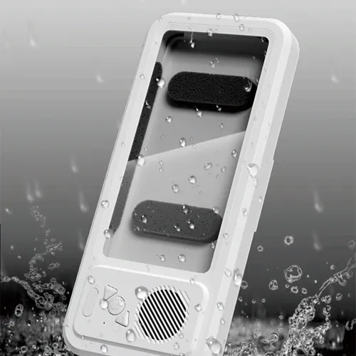 Bathroom Waterproof Mobile Phone Box Bluetooth Speaker Audio Bath TV Stand Mobile Phone Holder 360° Rotation Touch Screen