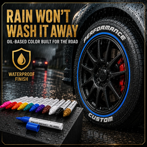 12 COLORS Oil-Based Waterproof Tire Marker Pen
