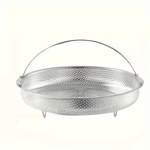 Stainless Steel Food Steamer Basket Pressure Cooker Steamer Basket with Handle Steaming Grid Drain Drainer Cooking Utensils