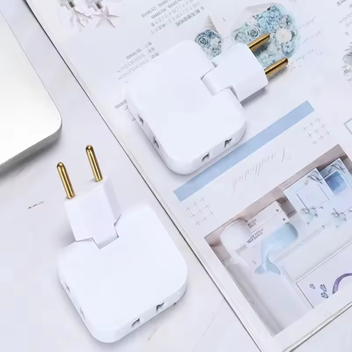3pcs EU Plug 3 AC Outlet Power Strip Multiprise 1 Convert 3 Extension Electrical Socket 180° Rotating Fulfillment Socket AC Adapter