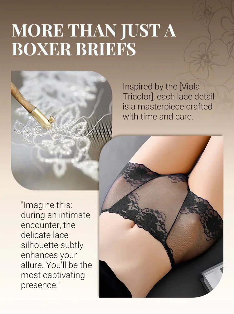 Women's Crochet Lace Boxer Briefs – High-rise,breathable & gently