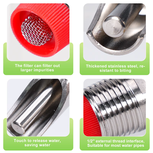 10Pcs Heavy Duty Stainless Steel Automatic Pig Waterer Livestock Drinking Feeder Farm Animal Supplies Poultry Cattle Sheep