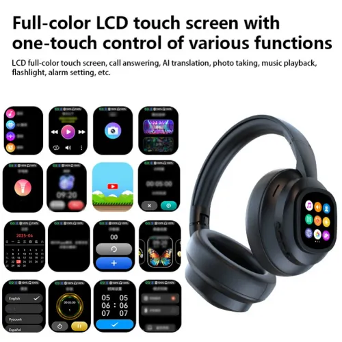 New hybrid active noise-canceling headphones (with touchscreen), intelligent AI translation, remote photo taking, wireless headp