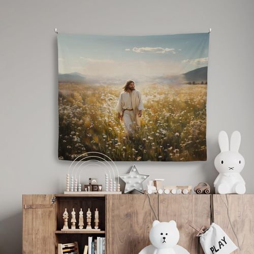 Faith Wall Hanging Tapestry for Sacred Spaces & Prayer Corners