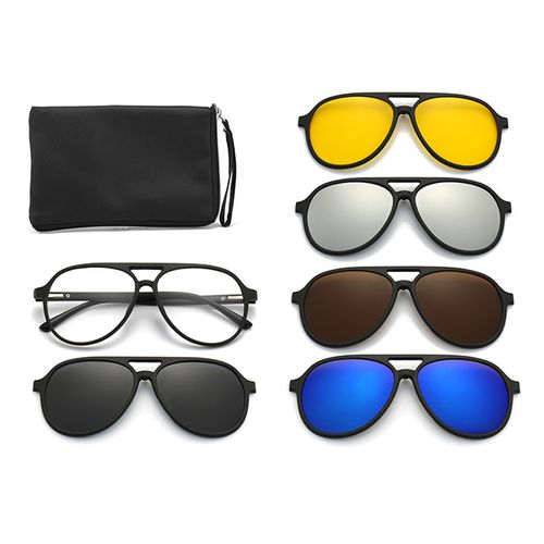 Magnetic 5-in-1 Interchangeable Sunglasses Set