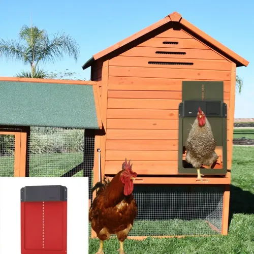 Automatic Chicken Coop Door Anti Pinch Electric Metal Opening Closing for Farm Management Tool Farm