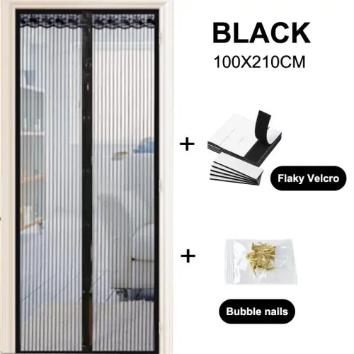 Screen Door Mesh Curtain Anti-Mosquito Fly Net, Breathable Window Screen Protector for Home & Kitchen