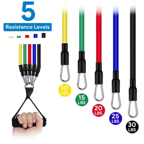 Resistance Bands With Handles Beginner fitness program using a resistance band at home