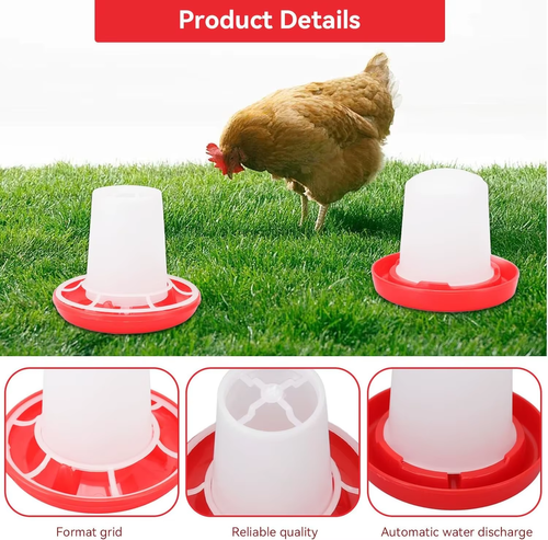 Chicken and Duck Feed Bucket with Legs – Dual-Purpose Poultry Feeder and Waterer (Includes Lid and Handle Suitable for Hanging)