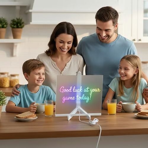 This LED Note Board Turns Your Child's Drawings Into Glowing Art (And Finally Gets Them Off Screens)