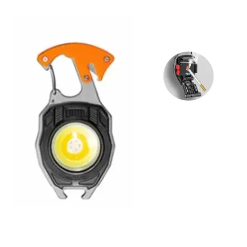 New Mini Flashlight Emergency Light Lighters Portable COB Working LED Keychain Rechargeable