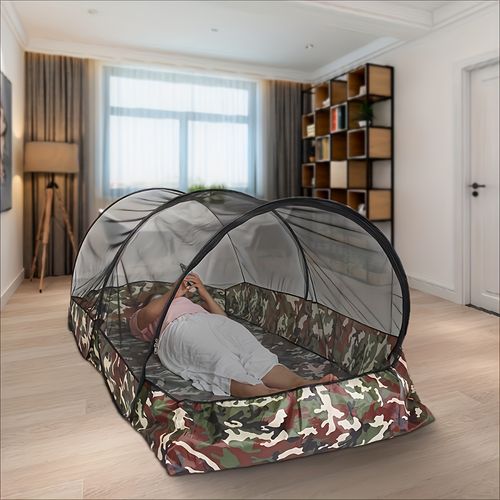 Outdoor camping mosquito net portable camouflage mosquito net tent waterproof sunshade automatic sleeping bag camping hiking