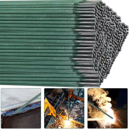 50 pcs Green Welding Rods Stick Electrode Mild Steel Carbon Steel Cored All Position General Purpose Rod Repair Pipes Solder