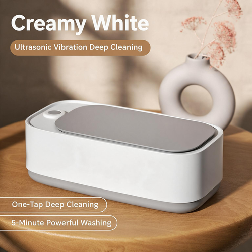 Portable Ultrasonic Cleaner—a compact device for cleaning eyeglasses, using high-frequency vibration to clean jewelry, glasses, dental aligners, and more.
