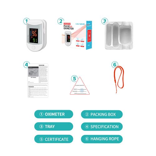 Medical oximeter, heart rate, blood oxygen dual measurement color screen