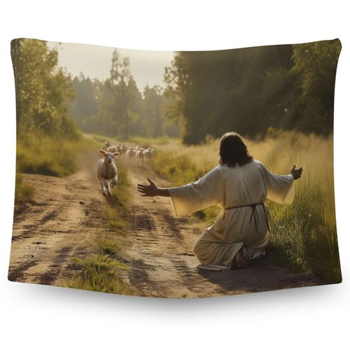 Faith Wall Hanging Tapestry for Sacred Spaces & Prayer Corners