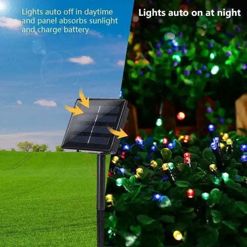 LED Solar Full Sky Star Light String Outdoor Waterproof Camping Courtyard Light Holiday Christmas Light Party Home Decoration