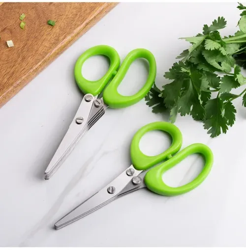5-Blade Shredding Scissors, Multi-Layer Stainless Steel Shears for Paper, Herbs, Office