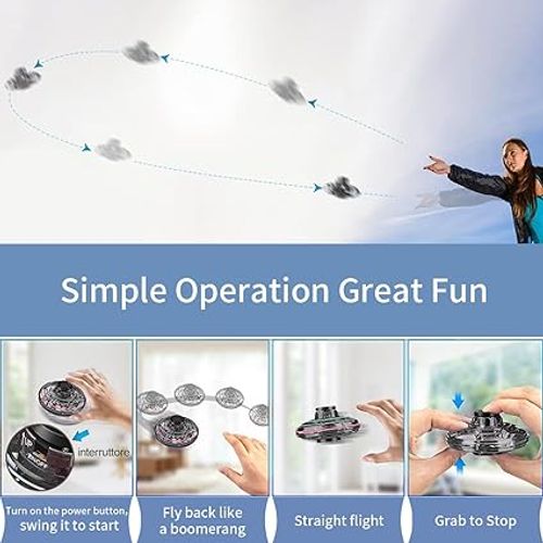 Flying Spinner Mini Hand Controlled Flying Fidget Spinner Toys