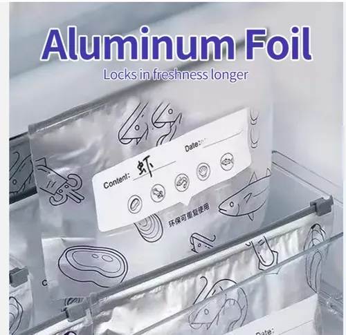 😀🍗1 SetL(26*29cm) (10pcs pack)🥦Reusable Aluminum Foil Sealable Storage Bags😀