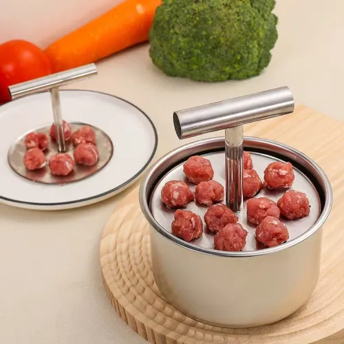 Manual Press Meatball Maker Stainless Steel Meatball Tools Meat Balls Multi-functional Maker Tool Home Kitchen Cooking Gadget