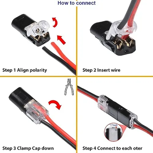 80PCS Wire Plug-in Connector With Locking Buckle